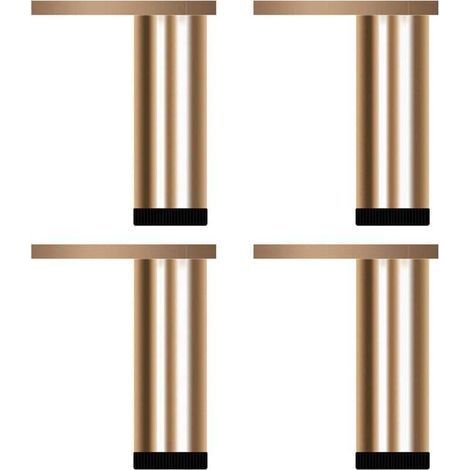 4 Pieces 200mm Aluminum Alloy Adjustable Furniture Legs for Table Sofa Cabinet Bathroom (1/4)