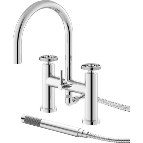 Hudson Reed Revolution Industrial Chrome Bath Shower Mixer Tap - TIW354 (1/5)