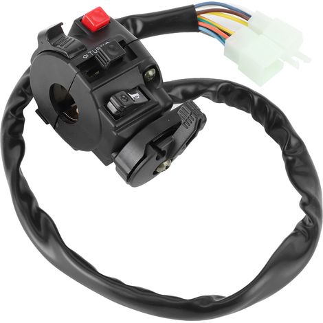 Interrupteur de guidon 22 mm, 9 broches, 8 fils, compatible avec quads, motos et VTT tout-terrain 200 cc et 250 cc (1/5)