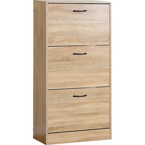 Schuhschrank 116 x 60 cm aus Eiche TALLI