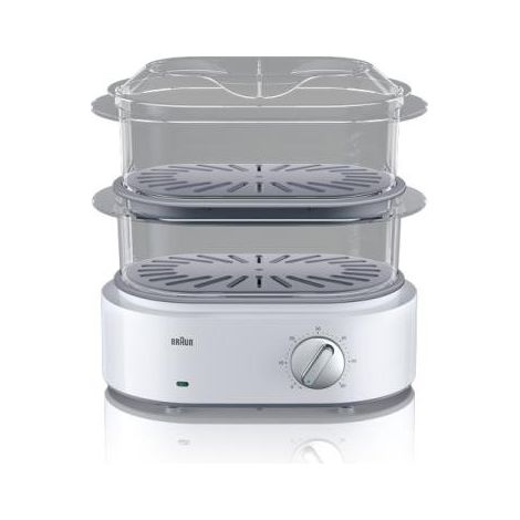 Cuiseur a Vapeur Cuiseur vapeur BRAUN Identity Collection FS5100WH - Blanc - 850W - 3.1L - Turbo vapeur - Cuiseur a oeufs