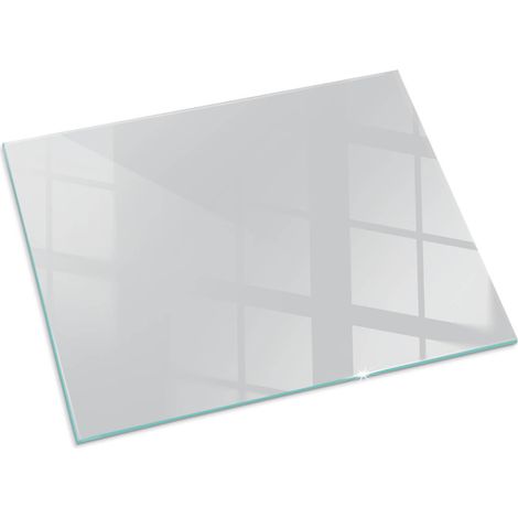 Kaminofen Glasplatte Kaminplatte Kaminglas Ofenglas gehärtetem Hitzeschutz für Kamin Bodenplatte Funkenschutzplatte Farbe Grau 80x60 cm