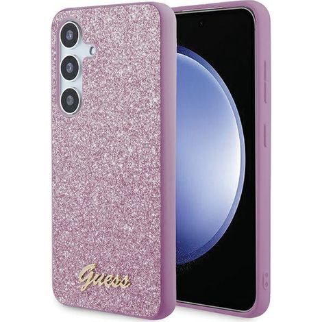 Coque Guess à paillettes violettes pour Samsung Galaxy S24 Plus