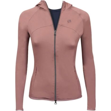 M, Rosa: Damen Reitsport Sweatshirt In Softshell Tessa Modell mit Reißverschluss und Kapuze (1/5)