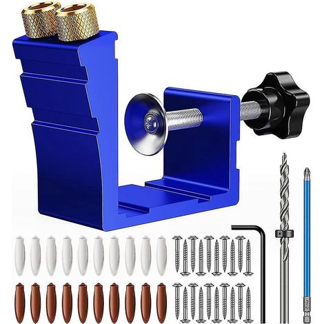 Taschenlochbohrlehren-Set, Bohrlehren-Set für 15 schräge Löcher, für die Holzbearbeitung - (1/5)