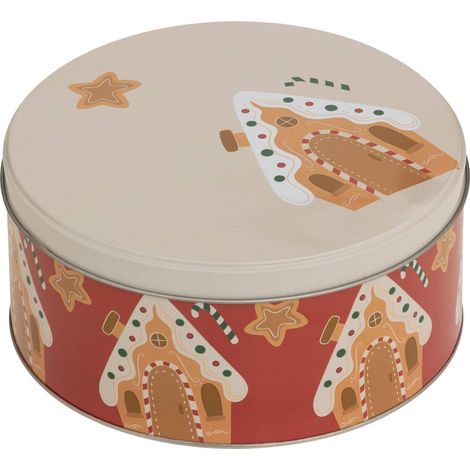 Lattina di natale rotonda in metallo da 2,4 l - 5five (1/4)