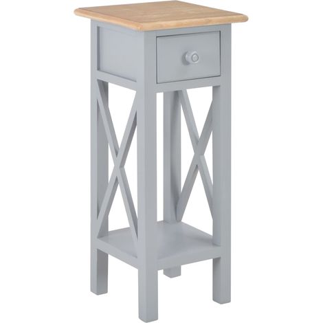 Beistelltisch Grau 27 x 27 x 65,5 cm Holz