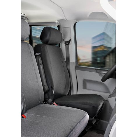 Passform Sitzbezug aus Stoff kompatibel mit VW T6, Einzelsitz vorne (1/5)
