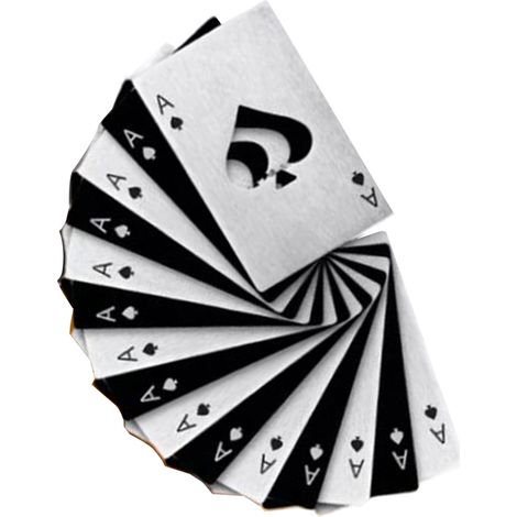Lot de 20 ouvre-bouteilles en acier inoxydable en forme de cartes à jouer, antirouille et élégants, parfaits pour les fêtes et la maison. (1/5)
