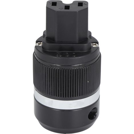 Connecteur IEC Audio Monobloc en Cuivre Rhodié, Fiche Alimentation AC 100-250V pour Câble Féminin F100R