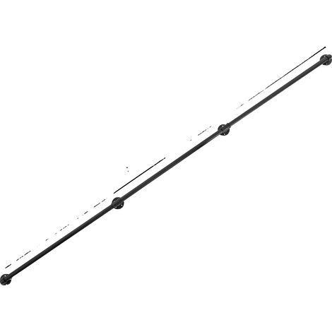 Treppengeländer, Wandmontage, Industriedesign, schwarz (1/2)