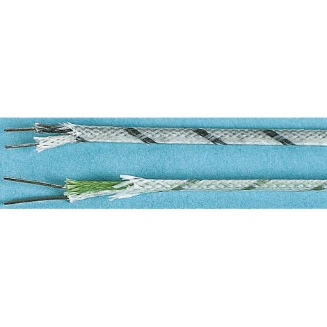 Câble d'extension type T RS PRO, 20m, Non blindé, temp. max. +600°C, gaine Fibre de verre ( Prix pour Bobine de 20 Mètres )