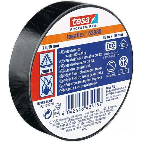 Cinta Aislante Blanco 19mm x 20mt Calidad Tesa