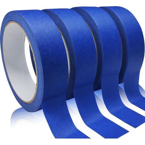 4 rolls of premium painter's tape, blue masking tape, multi-purpose painter's tape, for painting, painters, crafts, and DIY projects (1/4)
