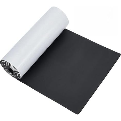 Self-adhesive neoprene rubber roll 2x1 m sponge neoprene with adhesive 3mm thick sheets self-adhesive for cabinet liner protection furniture DIY craft (1/5)