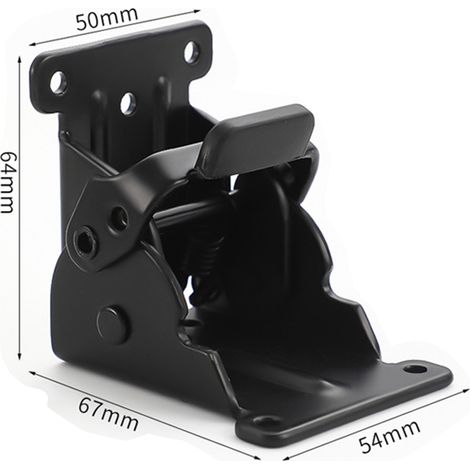 Ensemble de 4 charnières pliantes autobloquantes noires pour pieds de table - charnières pliantes de 0 à 90 degrés - charnières pliantes pour rallonge de table avec vis pour pieds pliants - établi - r (1/5)