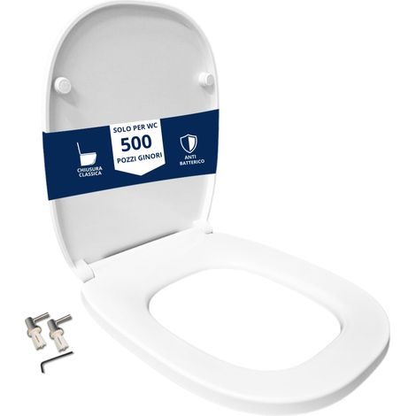 Copriwater 500 Pozzi Ginori termoindurente bianco come originale