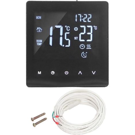 Thermostat-App mit Dual-Display-Temperaturregler für Fußbodenheizung mit 16-A-Elektroheizband