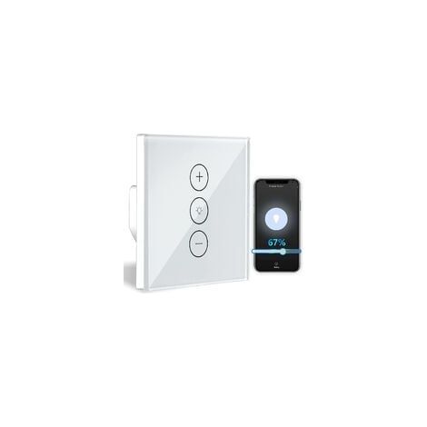 Dimmschalter, Prozentfunktion, WiFi-Lichtdimmer mit Timing-Funktion, WLAN-Sprach-APP-Steuerung, Einbaulichtdimmer (1/5)