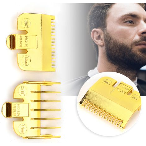 Vergoldeter Führungskamm für klassische Haarschneidemaschinen, Vintage-Friseuraccessoire (1/5)