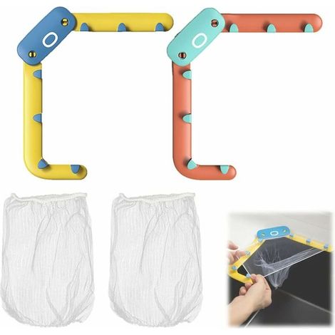 Égouttoir de cuisine lot de 2 maille fine jaune pour évier (1/4)