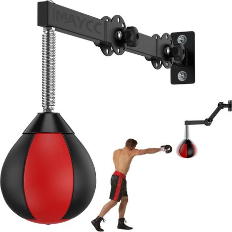 Ballon de boxe avec suspension, sac de frappe pour entraînement de vitesse, sac de vitesse, appareil d'entraînement réflexe avec suspension, punching ball pour boxe, poire de frappe pour entraînement