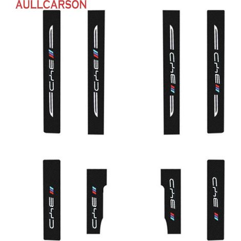 (Lot de 8 protections de seuil de porte) Pour BYD Atto 3 EV 2023-2024 : autocollants de protection en cuir,seuil de porte en fibre de carbone,accessoires de hayon (1/3)