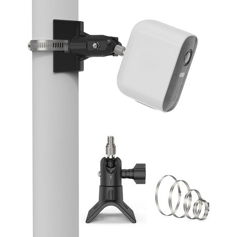 Support de Poteau Universel Compatible avec 1/2/2C/2C Pro/3/3C/E/S3 Pro, Pro 4/Pro 3/Pro 2/Ultra/Ultra 2/Essential 2(XL), Argus 2, (Noir, 1PCS) (1/5)