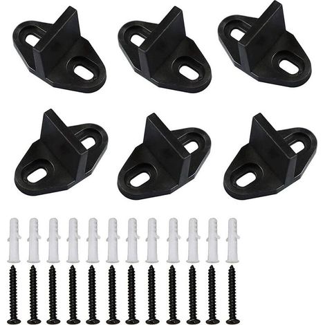 INHHUB Set of 6 Sliding Barn Door Floor Guides with Screws - Floor Guide for Sliding Wooden Doors - INHHUB (1/5)