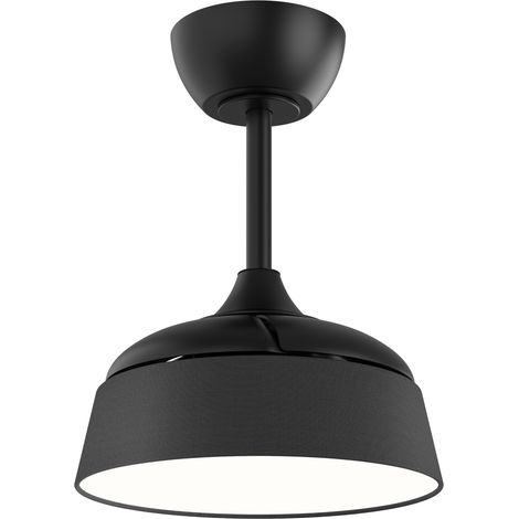Ventilateur de plafond WIZZ STILO LED 2200 lm noir – Pales rétractables – Moteur DC silencieux – 6 vitesses – Éclairage réglable 3000K à 5500K – Sulion