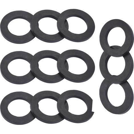 Packung mit 12 Ersatz-Gummidichtungen für Duscharmatur und Wasserschlauch (1") (1/5)