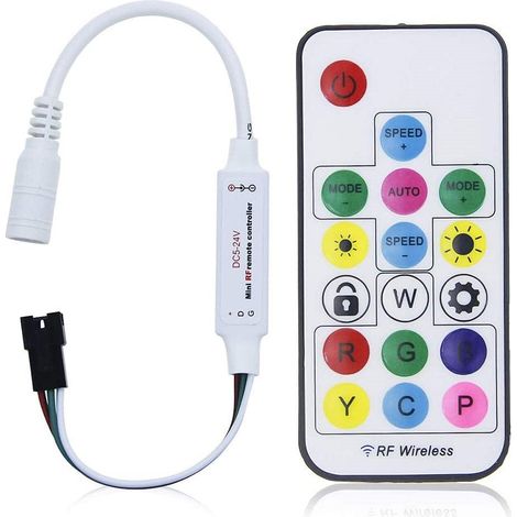 LED-Pixel-IC-Controller RGB/RGBW mit RF Fernbedienung - 5-24 V