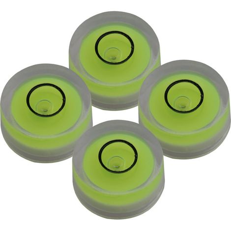 12 x 6 mm Green Spirit Niveau à bulle platine aplanissement de surface Outil de mesure rond inclinomètre Lot de 4 (1/5)