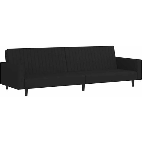 Canapé Sofa-lit 2 places noir velours (1/5)