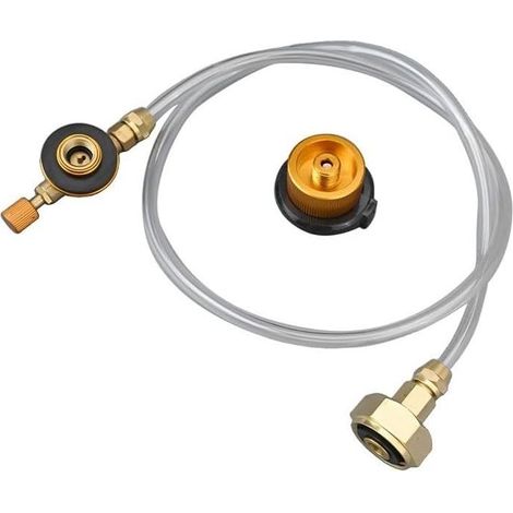 1 PCS Adaptateur de bouteille de gaz pour réchaud de camping, adaptateur de recharge de propane, accessoires de barbecue de camping, remplissage sans effort des bouteilles de gaz plates (1/5)