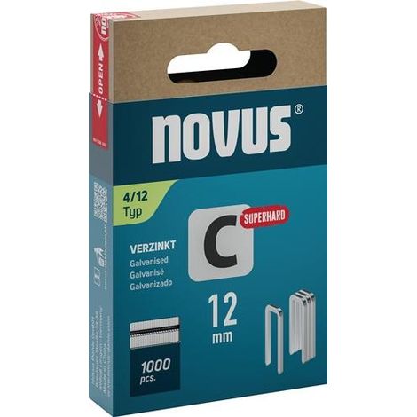 NOVUS Schmalrückenklammern C Typ 4, 12mm, 1000 Stk (1/2)