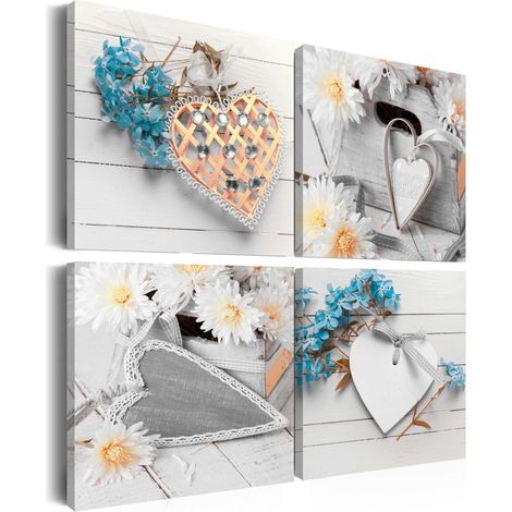 Quadro - Fiori e cuori - 40x40 (1/4)