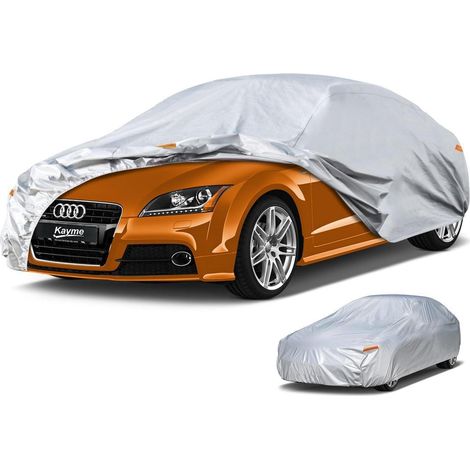 Autoabdeckung Coupé 6-Schicht Wasserdicht Atmungsaktiv bis 420cm Silber (1/5)