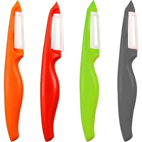 Éplucheur en céramique 4X, éplucheur en forme d'asperge, éplucheur à pendule, éplucheur de légumes, éplucheur de pommes de terre, éplucheur universel avec lame en céramique, lame à pendule, fruits et (1/5)