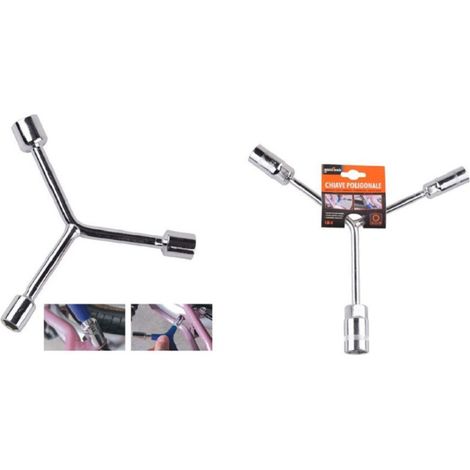 Trade Shop - Llave Anilla Grande Ay Casquillos Hexagonales 14-17-19 Mm Hardware Para Bicicleta 91600 - (1/2)