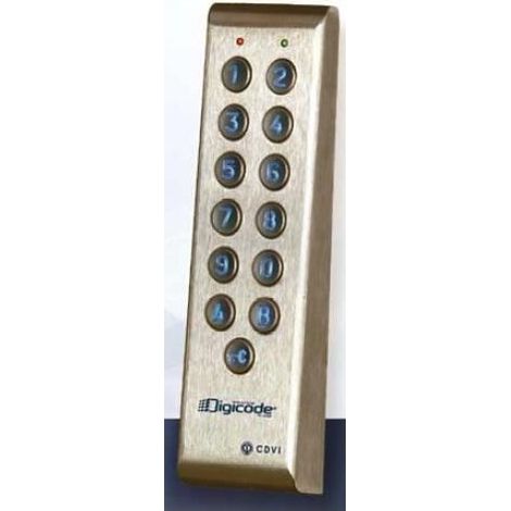 Digicode en INOX rétro éclairé avec électronique intégrée 2 relais CDVI (1/2)