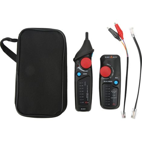 Détecteur de Ligne RJ11/RJ45 Portable - Testeur de Câble Réseau Analogique et Numérique Double Mode (1/5)
