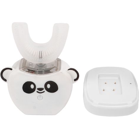 Brosse à dents électrique silicone en U pour enfants, rechargeable, nettoyage buccal 360°, résistante à l'eau IPX7 (1/5)