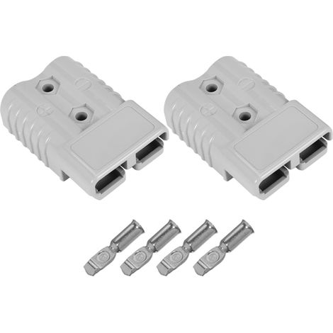 Dos conectores rápidos de batería grises de 175 A y 600 V para cables con una sección transversal máxima de 1 AWG. (1/5)