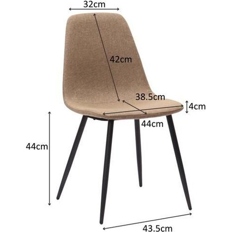 Chaise de salle à manger tissu chaise repas 2 pièces tissu métal gris kaki foncé minimaliste (1/5)