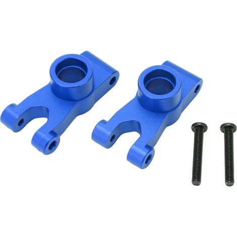 2Pcs Support d'essieu arrière RC en aluminium allié, dureté élevée, vibrations réduites, réaliste pour 1/10 ARRMA Granite Bleu (1/5)