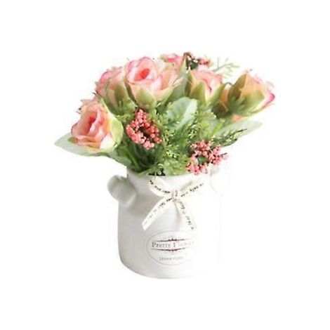 1 pot en céramique pour fleur artificielle (bonsaï) - Décoration pour jardin, mariage, maison ou fêterose (1/5)