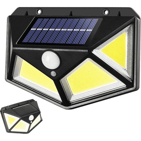 Lámpara solar de bajo consumo de 2000 lúmenes con sensor de movimiento y crepúsculo, batería de 1200 mAh.