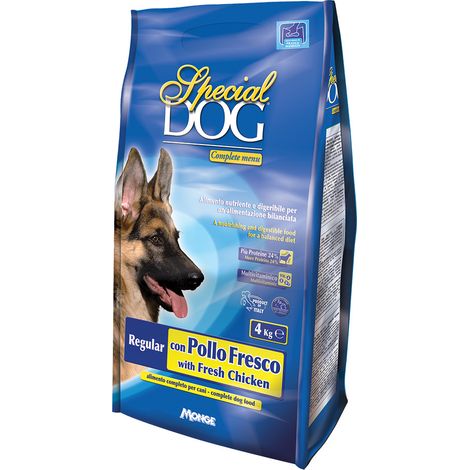 CROCCHETTE PER CANI ADULTI 'SPECIAL DOG' Regular c/pollo fresco - kg 4 - MONGE