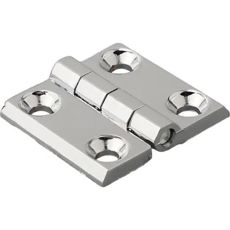 Charnière amovible avec trou fraisé en acier inoxydable pour armoire et porte (argent 60 x 60 mm) (1/4)